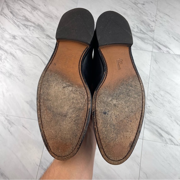 •Allen Edmonds Grayson Men 14 2A Black Tassel Leather Loafer Slip On Dress Shoes - Picture 6 of 13